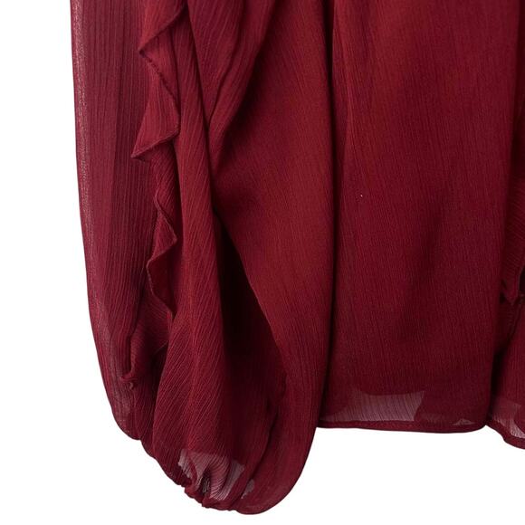 BLACK FRIDAY 50% OFF LC Lauren Conrad Ruffled Blouse Size Medium - Picture 4 of 7